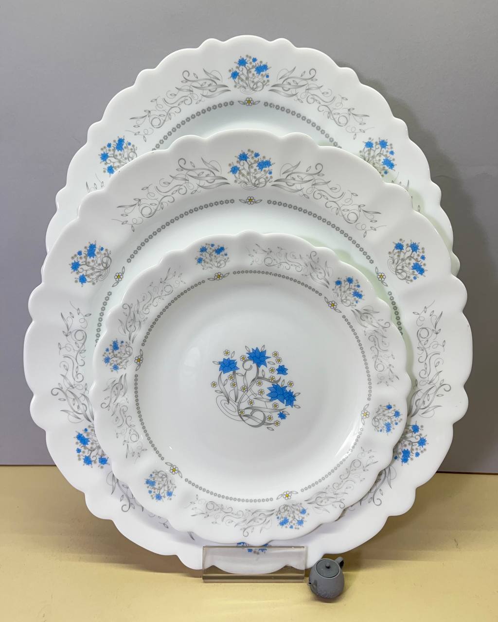 سرویس 25 پارچه آرکوپال طرح زلفا خاکستری