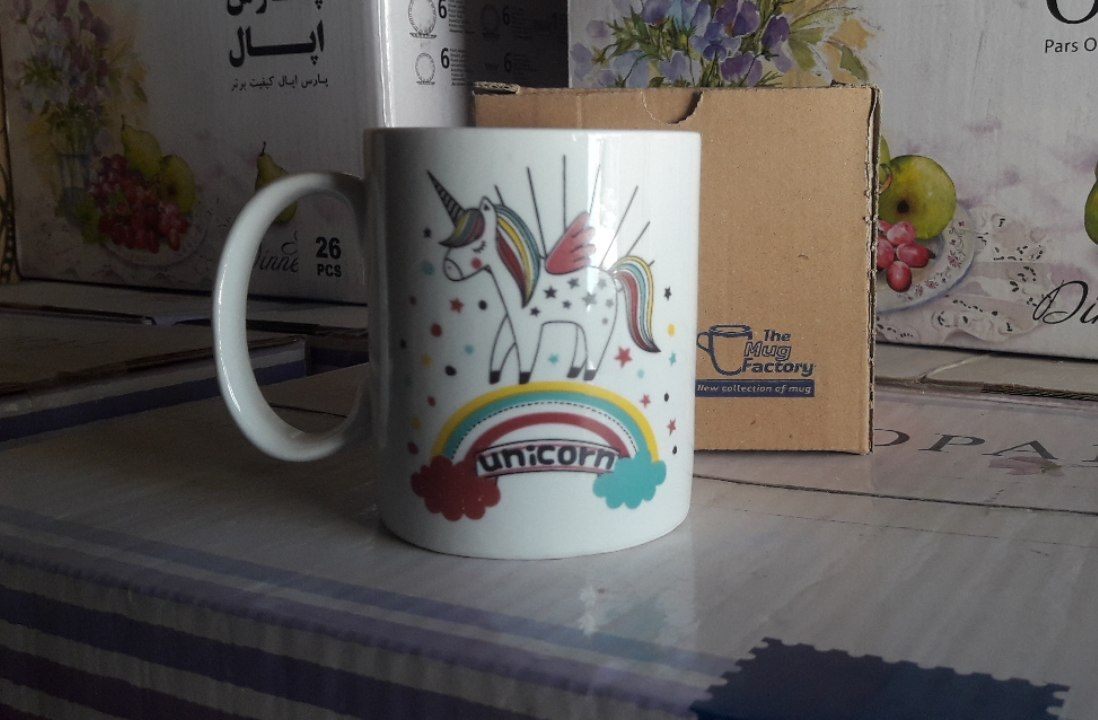 لیوان ماگ طرح‌دار عروسکی چینی نسترن