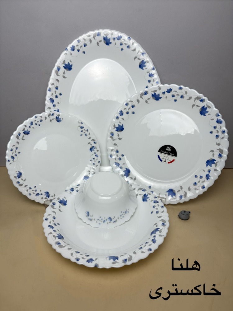 سرویس 25 پارچه آرکوپال گلدن اپال طرح هلنا خاکستری